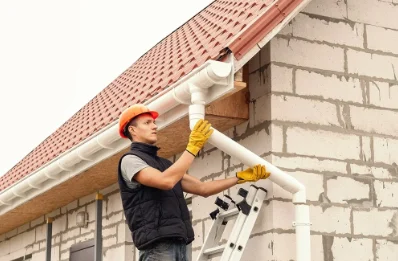 Pose et remplacement de gouttières à Chênex